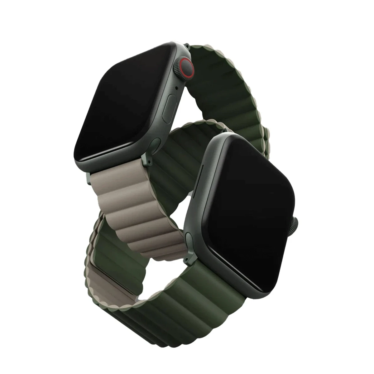 Uniq Apple Watch Ultra 49mm Revix Reversible Manyetik Kordon - Yeşil-Kahverengi